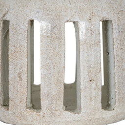 Hill Interiors Tarn Collection Large Candle Holder - Ceramic - L26 X W26 X H24 Cm - White - thumbnail 3