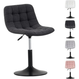 Grey Soft Fabric Dressing Table Chair - thumbnail 3