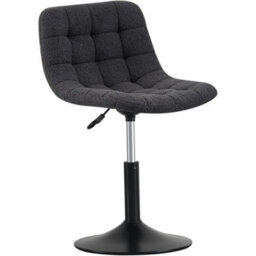 Grey Soft Fabric Dressing Table Chair