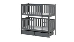 Arte Stylish Graphite David Bunk Bed With Storage And Foam Mattresses (H)179Cm (W)198Cm (D)98Cm - Versatile & Modern - thumbnail 3