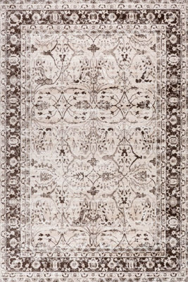 The Rugs Montana Brown And Beige Traditional Area Rug And Runner Soft Durable Easy Clean Living Room Bedroom 4070Bg - image 1