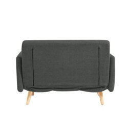 Mattress Guru Roxy Modern 2-Seater Loveseat Sofa, Convertible Fold-Out Sofabed, Borg Fabric, Grey - thumbnail 7