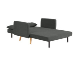 Mattress Guru Roxy Modern 2-Seater Loveseat Sofa, Convertible Fold-Out Sofabed, Borg Fabric, Grey - thumbnail 5