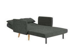 Mattress Guru Roxy Modern 2-Seater Loveseat Sofa, Convertible Fold-Out Sofabed, Borg Fabric, Grey - thumbnail 4