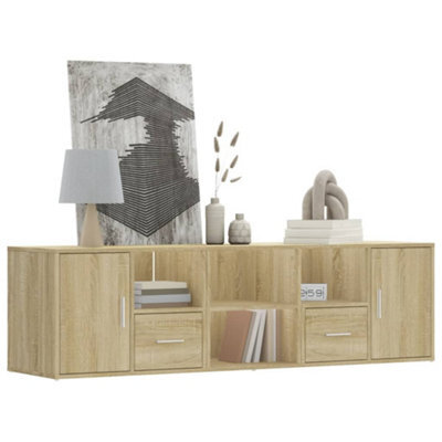 Berkfield Corner Cabinet Sonoma Oak 160X40X45 Cm Engineered Wood - image 1