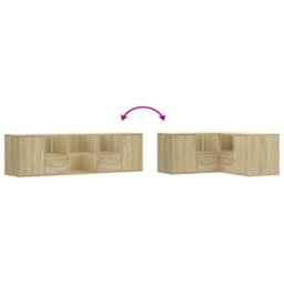 Berkfield Corner Cabinet Sonoma Oak 160X40X45 Cm Engineered Wood - thumbnail 7