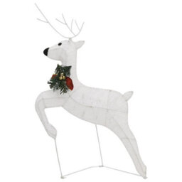 Berkfield Reindeer & Sleigh Christmas Decoration 100 Leds Outdoor White - thumbnail 9