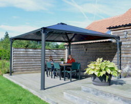 Canopia by Palram Palermo 4300 Garden Gazebo - Polycarbonate - L429 X W429 X H298 Cm - Grey - thumbnail 3