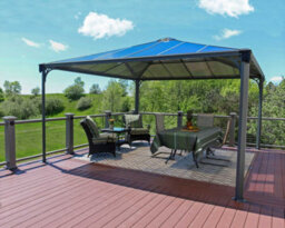 Canopia by Palram Palermo 4300 Garden Gazebo - Polycarbonate - L429 X W429 X H298 Cm - Grey - thumbnail 4
