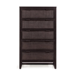 Teamson Home Hatteras Chest Of Drawers 5 Drawer Bedroom Dresser, Espresso - thumbnail 6