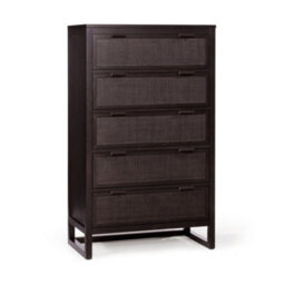Teamson Home Hatteras Chest Of Drawers 5 Drawer Bedroom Dresser, Espresso - thumbnail 2