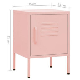 Berkfield Nightstands 2 Pcs Pink 35X35X51 Cm Steel - thumbnail 9