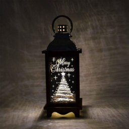 Shatchi Christmas Wooden Lantern Warm White String Lights Xmas Party Decorations Nativity, Multi, 26Cm X 14Cm X 14Cm - thumbnail 6