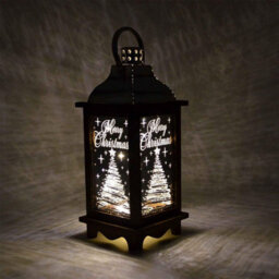 Shatchi Christmas Wooden Lantern Warm White String Lights Xmas Party Decorations Nativity, Multi, 26Cm X 14Cm X 14Cm - thumbnail 5