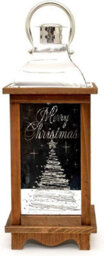 Shatchi Christmas Wooden Lantern Warm White String Lights Xmas Party Decorations Nativity, Multi, 26Cm X 14Cm X 14Cm - thumbnail 4