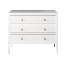 Wyld Haus Paris White Wood Grain 3 Drawer Chest - thumbnail 6