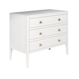 Wyld Haus Paris White Wood Grain 3 Drawer Chest - thumbnail 4