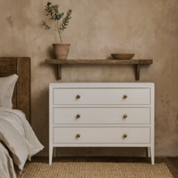 Wyld Haus Paris White Wood Grain 3 Drawer Chest - thumbnail 2
