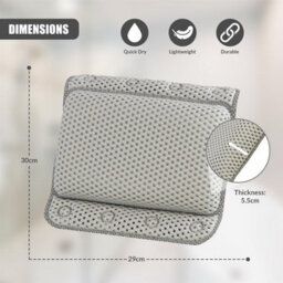 Geezy Bathtub Pillow Ergonomic Luxury Bath Cushion Quick Dry For Head Neck Support - thumbnail 3