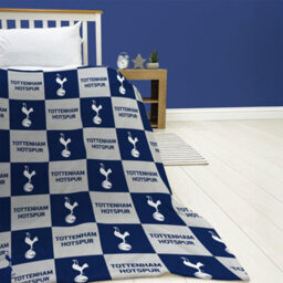 Tottenham Hotspur Fc Polyester Checkered Fleece Blanket Navy/white (150Cm X 100Cm) - thumbnail 5
