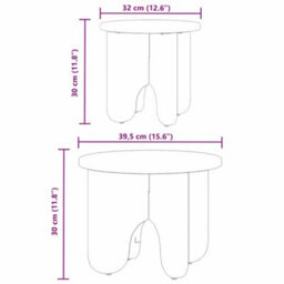Berkfield Coffee Table 2 Pcs Natural Solid Pine Wood - thumbnail 9