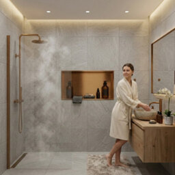 ARKO BATHROOM Arko Stainless Steel Shower Niche Wall Insert, Bathroom Shower Storage Shelf, Bronze - thumbnail 8