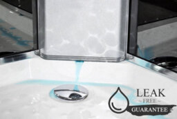 Vidalux Pure E Square 800 X 800 Black Electric Shower Cabin Triton Lux Metal 8.5Kw - thumbnail 6