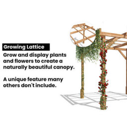 "Dunster House Wooden Pergola Garden Plants Frame Utopia 2M X 2M (6' 6"" X 6' 6"")" - thumbnail 6