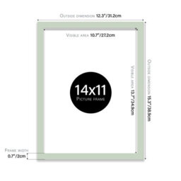 14X11 Mint Green Picture Frame (35.6 X 27.9Cm) Poster, Photo, Artwork, Gallery Wall Or Print - thumbnail 3