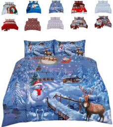 TheWhiteWater Limited Christmas Festive-Season Duvet Set 3D Print Polycotton Bedding Set - thumbnail 1