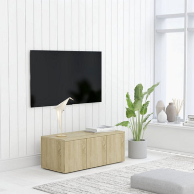 Berkfield Tv Cabinet Sonoma Oak 80X34X30 Cm Engineered Wood - image 1