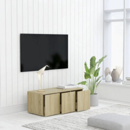 Berkfield Tv Cabinet Sonoma Oak 80X34X30 Cm Engineered Wood - thumbnail 4