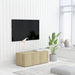 Berkfield Tv Cabinet Sonoma Oak 80X34X30 Cm Engineered Wood - thumbnail 1