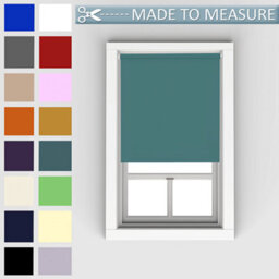 Caecus Blinds Made To Measure Blackout Roller Blind Teal 120Cm