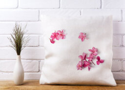 Warren Reed Designer Pink Frangipani Flowers Cushions 45Cm X 45Cm - thumbnail 2