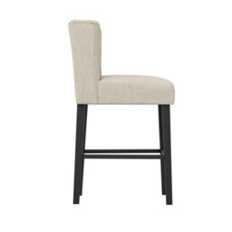 LPD Shay Stone Winged Counter Stool With Comfort Seat & Wood Legs Pack Of 1 - thumbnail 3