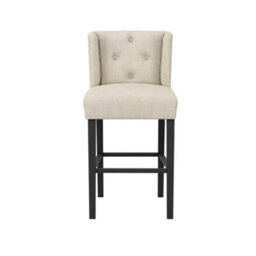 LPD Shay Stone Winged Counter Stool With Comfort Seat & Wood Legs Pack Of 1 - thumbnail 1