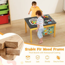 Costway 3-In-1 Kids Sand Water Activity Table Wooden Sensory Table - thumbnail 6