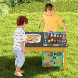 Costway 3-In-1 Kids Sand Water Activity Table Wooden Sensory Table - thumbnail 4