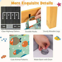 Costway 3-In-1 Kids Sand Water Activity Table Wooden Sensory Table - thumbnail 5
