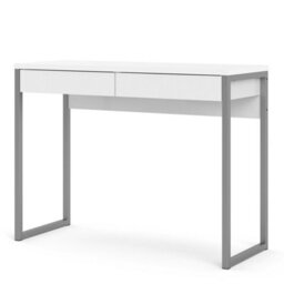 Wyld Haus Billabong White Gloss Office Desk 2 Drawers, 1016X400X765mm - thumbnail 4
