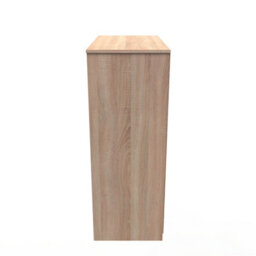 Turin 4 Drawer Deep Chest In White Gloss & Bardolino Oak (Ready Assembled) - thumbnail 2
