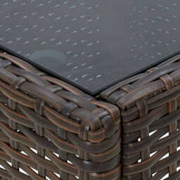 Berkfield Garden Table Brown 75X40X37 Cm Poly Rattan - thumbnail 4