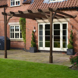 Rutland County Garden Furniture Wall Mounted Premium Pergola - Wood - L180 X W420 X H270 Cm - Rustic Brown - thumbnail 3