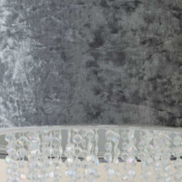 Valuelights Boland Silver Velvet & Acrylic Droplet Ceiling Lamp Shade (D)35Cm - thumbnail 4