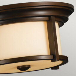 Luminosa Lighting Elstead Merrill 2 Light Outdoor Flush Mount Ceiling Light Heritage Bronze Ip44, E27 - thumbnail 2