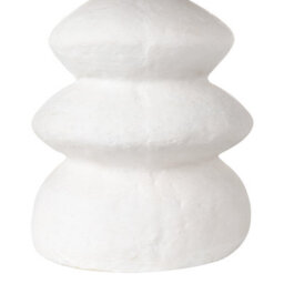 Beliani Handcrafted White Papier-Mâché And Clay Table Lamp For Bedside, 23Cm X 23Cm X 39Cm - thumbnail 6
