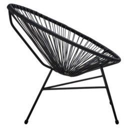 Orsina Steel Black Rattan 3 Piece Patio Set, Sturdy Table And Chairs, Outdoor Round Table And Chair, Lawn Chair Set - thumbnail 4