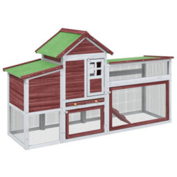 Berkfield Rustic Chicken Coop Mocha 186.5X58.5X113 Cm Solid Wood Pine