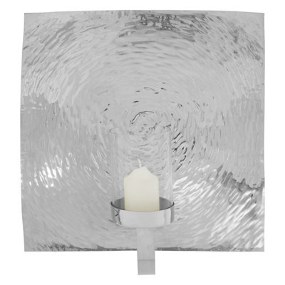 Orsina Large Wall Sconce,silver Lantern,textured Aluminum Large Wall Light,outdoor Wall Lamp With Glass Shade - image 1